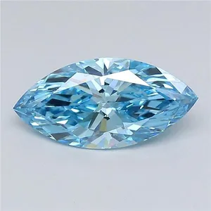 2.03ct MARQUISE Fancy Vivid Blue VVS2 Coloured Lab diamond
