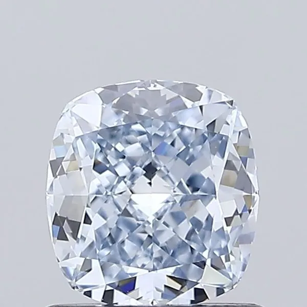 0.9ct CUSHION Fancy Blue IF Coloured Lab diamond