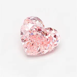 1.08ct HEART Fancy Intense Pink VVS2 Coloured Lab diamond