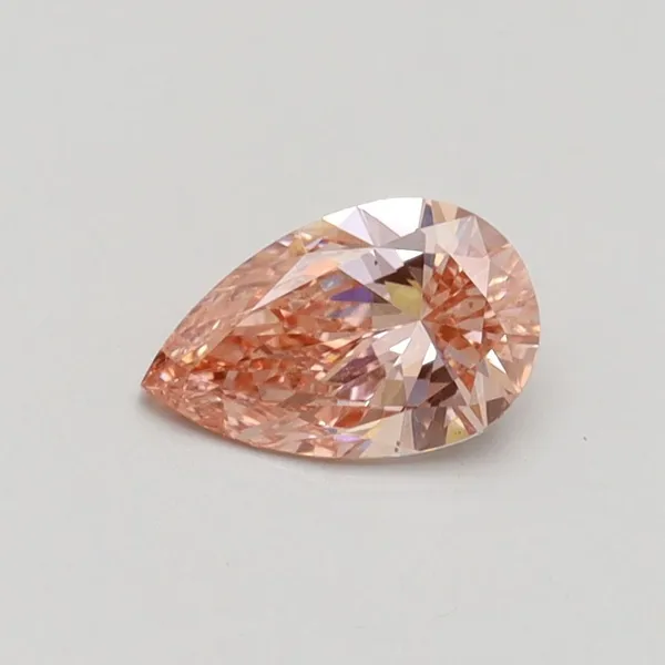 0.55ct PEAR Fancy Intense Pink VS2 Coloured Lab diamond