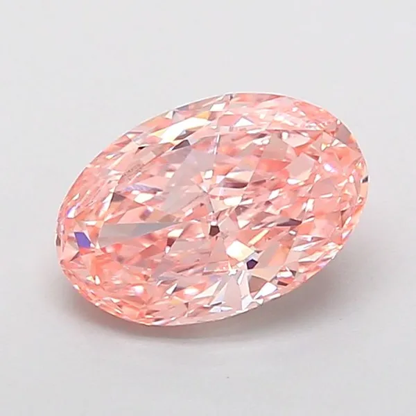 1.13ct OVAL Fancy Intense Pink VVS2 Coloured Lab diamond