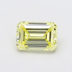 1ct EMERALD Fancy Yellow VS1 Coloured Lab diamond
