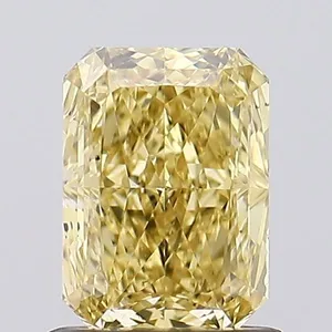 1.03ct RADIANT Fancy Vivid Yellow SI1 Coloured Lab diamond