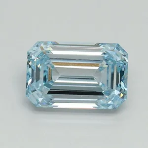 1.03ct EMERALD Fancy Intense Blue VVS2 Coloured Lab diamond