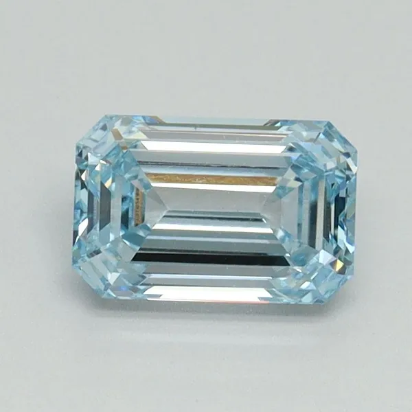 1.03ct EMERALD Fancy Intense Blue VVS2 Coloured Lab diamond