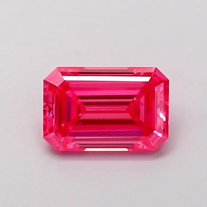 1.18ct EMERALD Fancy Vivid Pink VVS2 Coloured Lab diamond