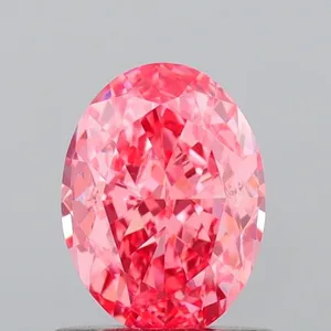 1ct OVAL Fancy Vivid Pink VVS2 Coloured Lab diamond