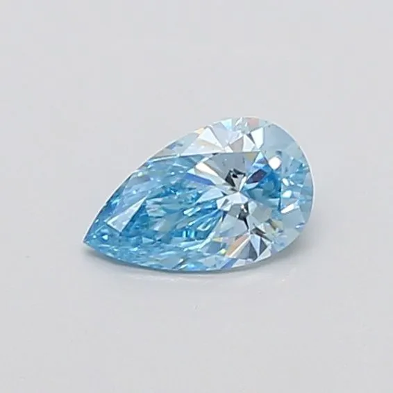 0.62ct PEAR Fancy Vivid Blue VS2 Coloured Lab diamond