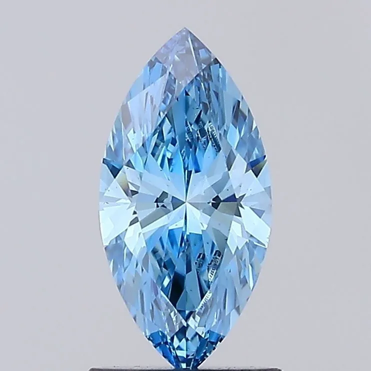 1.00ct MARQUISE Fancy Vivid Blue VS2 Coloured Lab diamond