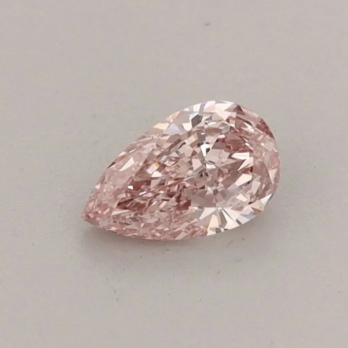 0.35ct PEAR Fancy Intense Pink VS1 Coloured Lab diamond