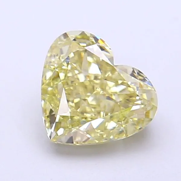 1.52ct HEART Fancy Yellow VS1 Coloured Lab diamond