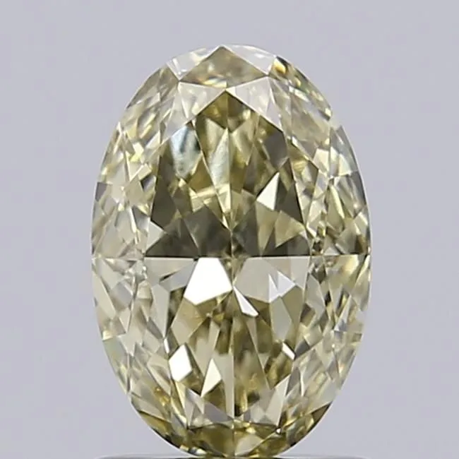 1.07ct OVAL Fancy Light Yellow VVS2 Coloured Lab diamond