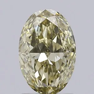 1.07ct OVAL Fancy Light Yellow VVS2 Coloured Lab diamond