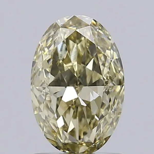 1.07ct OVAL Fancy Light Yellow VVS2 Coloured Lab diamond