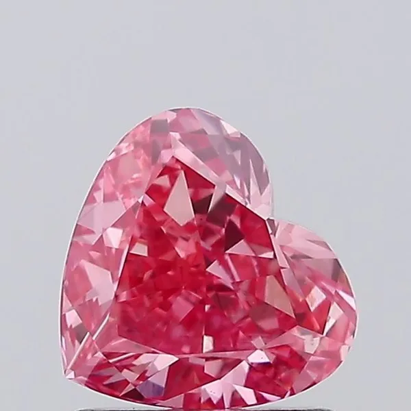 1.21ct HEART Fancy Vivid Pink VVS2 Coloured Lab diamond
