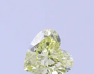 1.05ct HEART Fancy Yellow VS1 Coloured Lab diamond