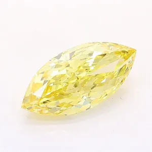 1.12ct MARQUISE Fancy Intense Yellow VVS2 Coloured Lab diamond