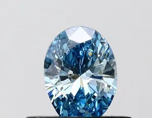 0.49ct OVAL Fancy Vivid Blue VVS2 Coloured Lab diamond