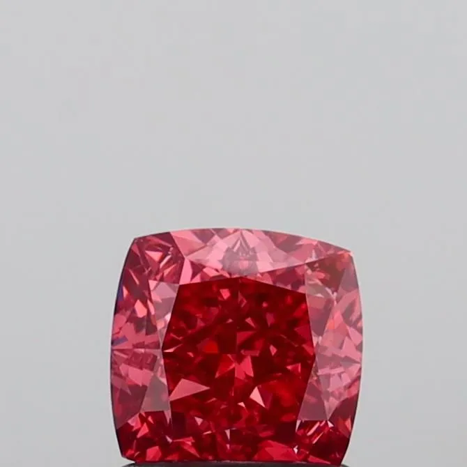 1.25ct CUSHION Fancy Vivid Pink VVS2 Coloured Lab diamond