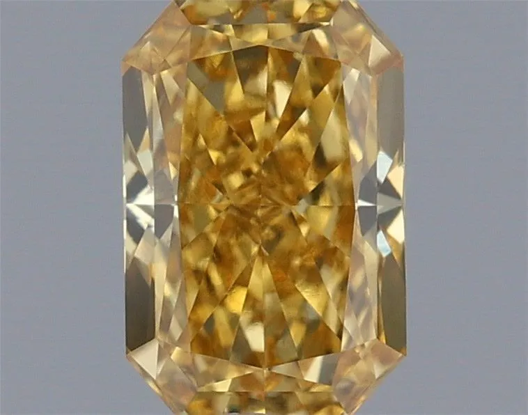 0.55ct RADIANT Fancy Vivid Yellow VS1 Coloured Lab diamond