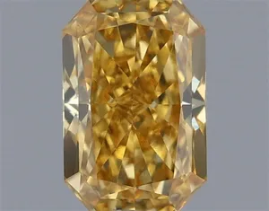 0.55ct RADIANT Fancy Vivid Yellow VS1 Coloured Lab diamond
