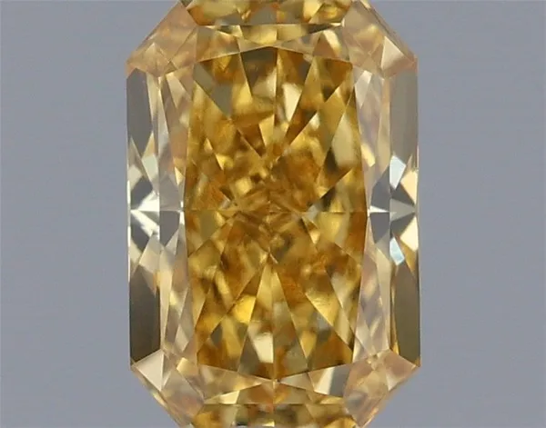 0.55ct RADIANT Fancy Vivid Yellow VS1 Coloured Lab diamond