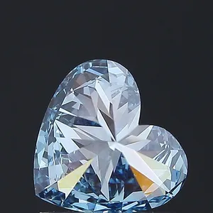 1.01ct HEART Fancy Vivid Blue VS1 Coloured Lab diamond