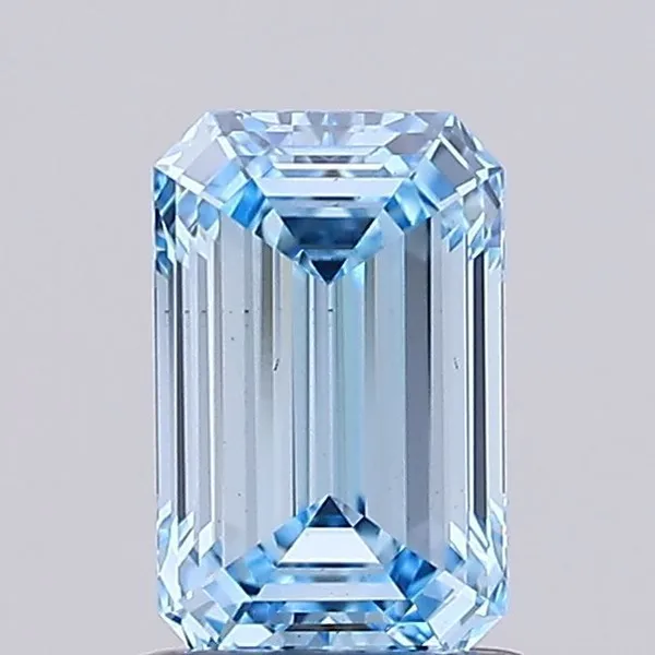 1.03ct EMERALD Fancy Vivid Blue VS1 Coloured Lab diamond