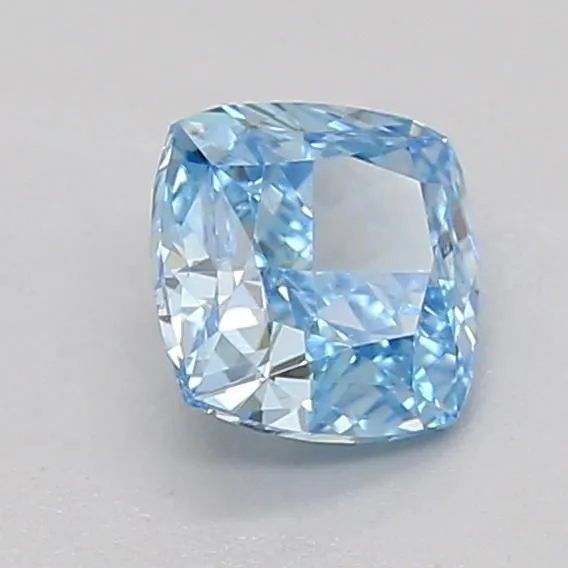 0.36ct CUSHION Fancy Vivid Blue VVS2 Coloured Lab diamond