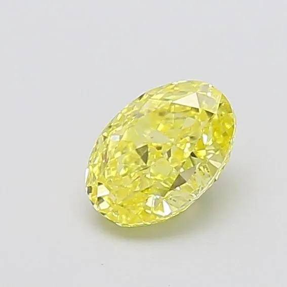 1.03ct OVAL Fancy Intense Yellow SI1 Coloured Lab diamond