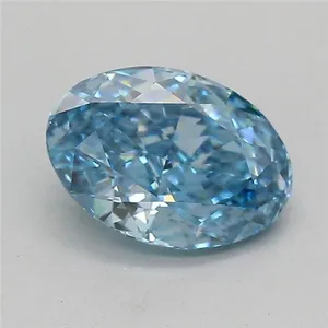 1.02ct OVAL Fancy Vivid Blue VVS2 Coloured Lab diamond