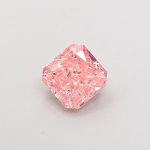 1.05ct RADIANT Fancy Vivid Pink VVS1 Coloured Lab diamond