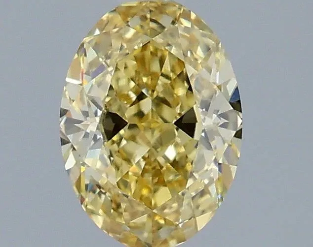 1.07ct OVAL Fancy Intense Yellow VVS2 Coloured Lab diamond