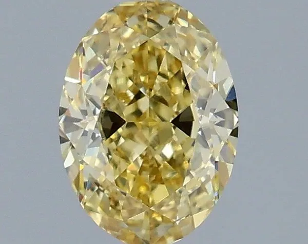1.07ct OVAL Fancy Intense Yellow VVS2 Coloured Lab diamond