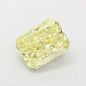 1.09ct RADIANT Fancy Light Yellow VS1 Coloured Lab diamond