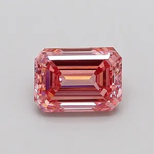 1.07ct EMERALD Fancy Vivid Pink VS1 Coloured Lab diamond