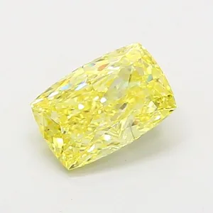 1.02ct CUSHION Fancy Vivid Yellow SI1 Coloured Lab diamond