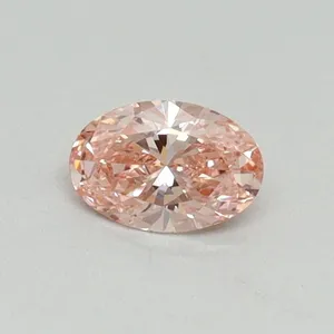0.3ct OVAL Fancy Vivid Pink VS2 Coloured Lab diamond