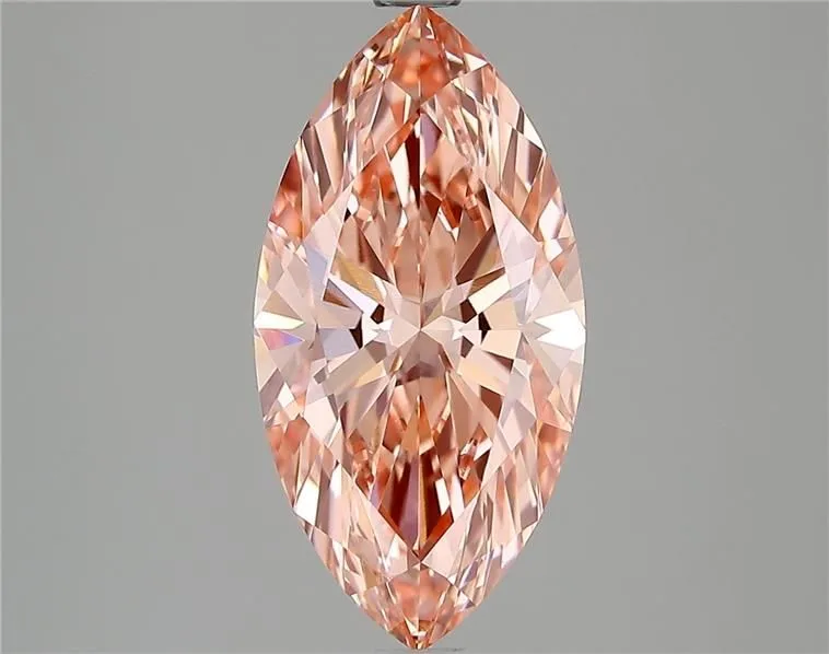 2.48ct MARQUISE Fancy Vivid Pink VVS2 Coloured Lab diamond