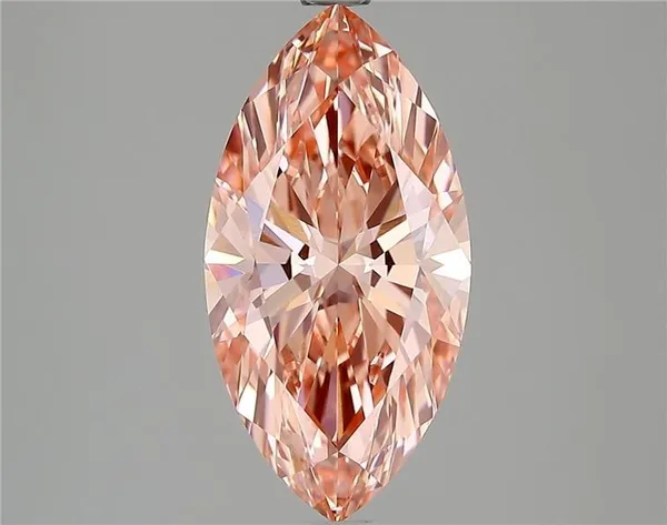 2.48ct MARQUISE Fancy Vivid Pink VVS2 Coloured Lab diamond