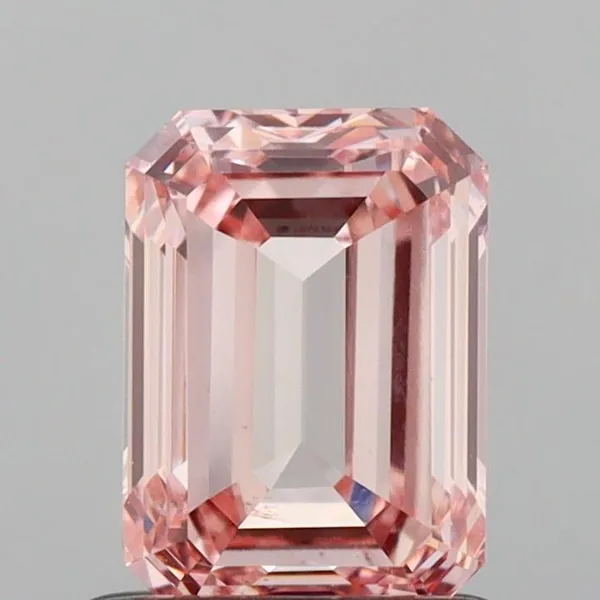 1ct EMERALD Fancy Intense Pink VS2 Coloured Lab diamond