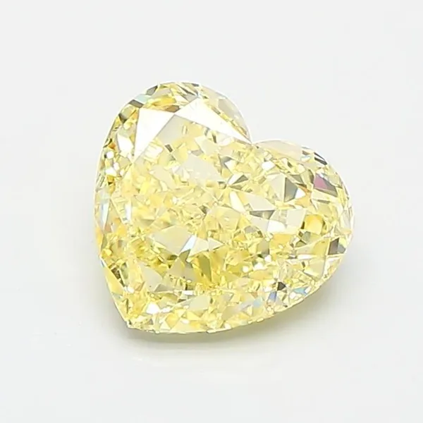 1.14ct HEART Fancy Intense Yellow VS1 Coloured Lab diamond