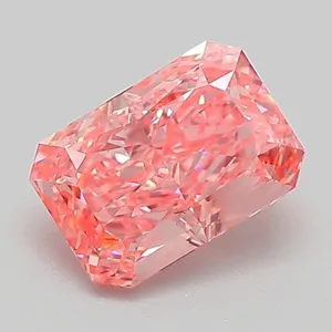 1.06ct RADIANT Fancy Vivid Pink VVS2 Coloured Lab diamond