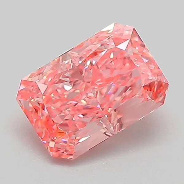 1.06ct RADIANT Fancy Vivid Pink VVS2 Coloured Lab diamond