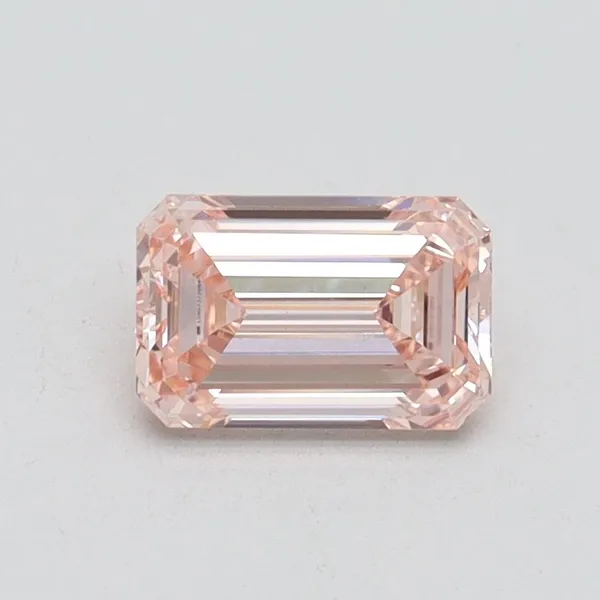 0.85ct EMERALD Fancy Intense Pink VS1 Coloured Lab diamond