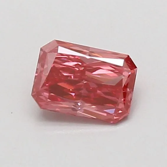 0.57ct RADIANT Fancy Vivid Pink VVS2 Coloured Lab diamond