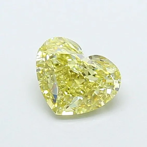 1.03ct HEART Fancy Yellow VVS2 Coloured Lab diamond
