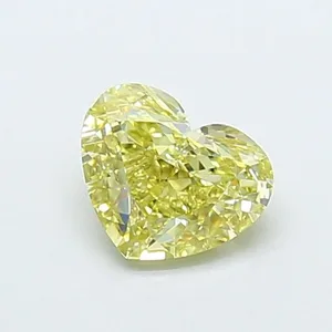 1.03ct HEART Fancy Yellow VVS2 Coloured Lab diamond
