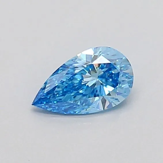 0.3ct PEAR Fancy Vivid Blue VS1 Coloured Lab diamond