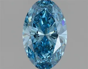 1.08ct OVAL Fancy Vivid Blue VS2 Coloured Lab diamond